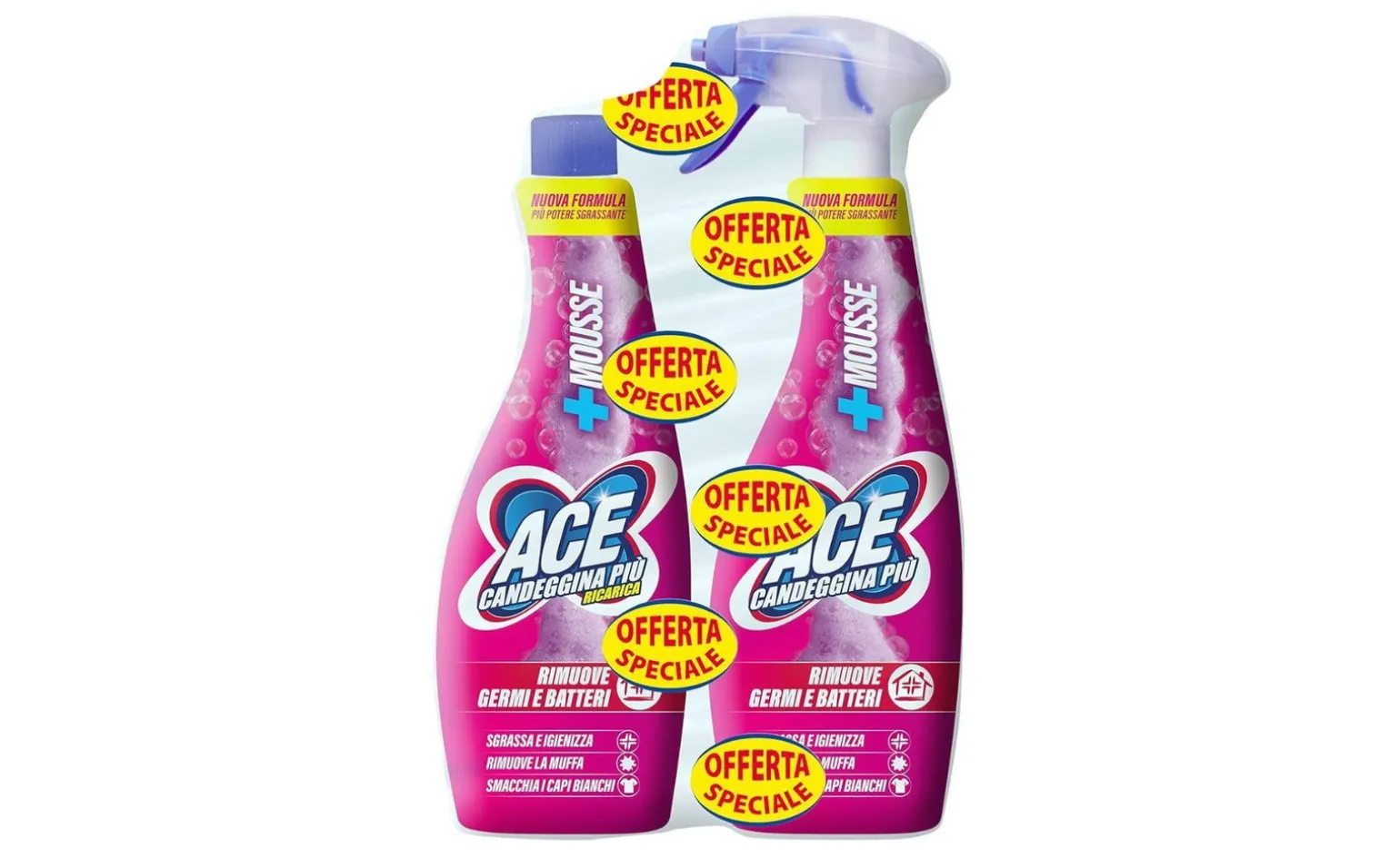 Ace candeggina spray con ricarica 700 ml