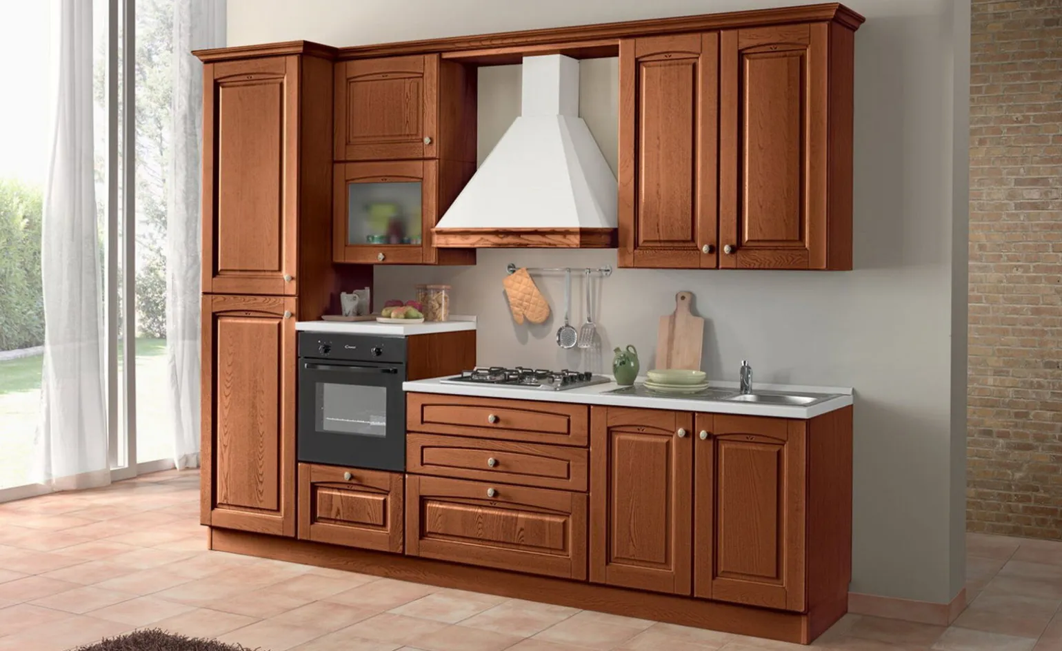 Adele cucina 308 cm colore noce