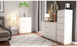 Akitas settimino 5 cassetti bianco