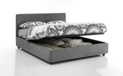 Alba letto matrimoniale contenitore grigio chiaro