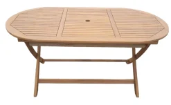 Amalfi tavolo pieghevole in legno di acacia 160x85 cm