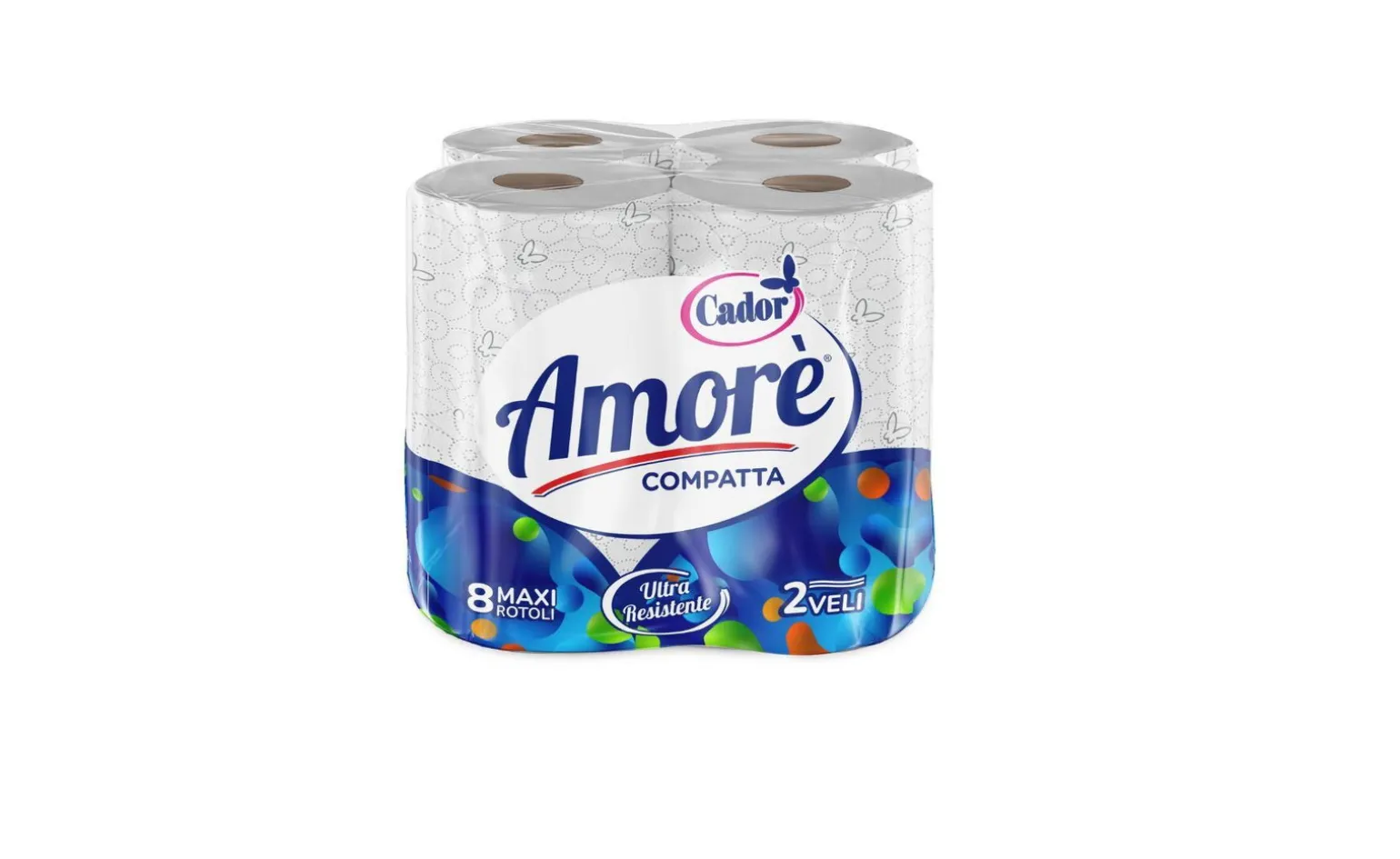 Amorè Carta igienica compatta 2 veli 8 rotoli