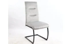 Amy sedia in tessuto grigio chiaro
