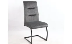 Amy sedia in tessuto grigio scuro