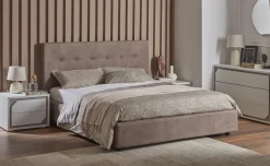 Antigua letto matrimoniale contenitore grigio scuro