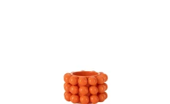 Arance vaso in ceramica arancione h10 cm