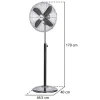 Ardes Ventilatore a piantana cromato 40cm Chrome 40PB