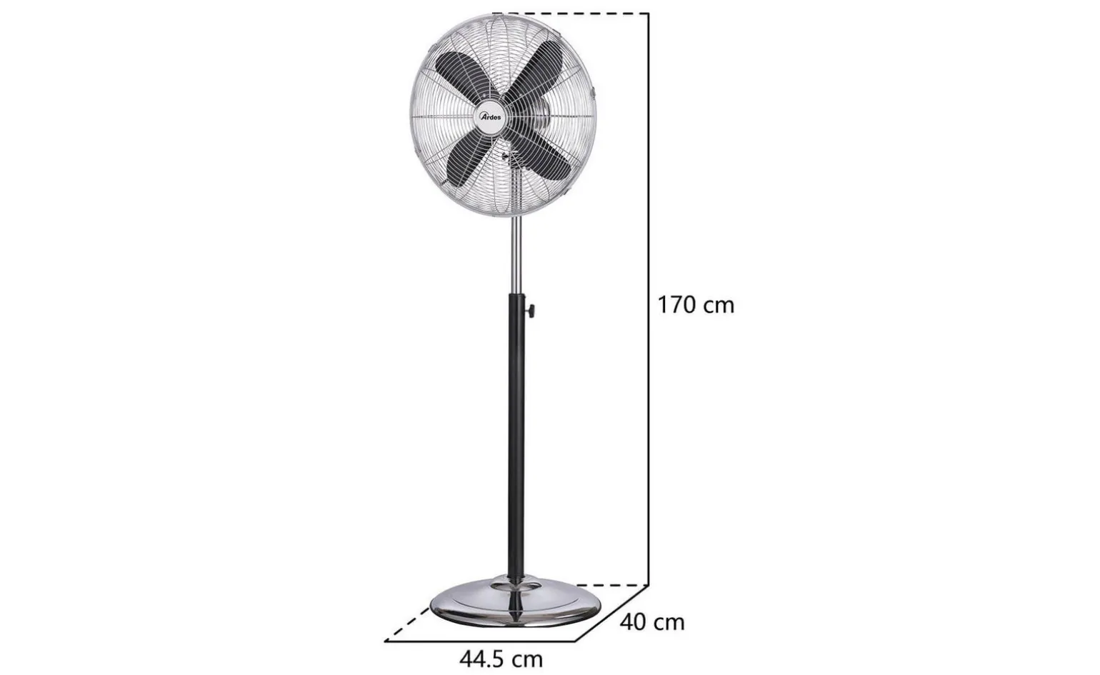 Ardes Ventilatore a piantana cromato 40cm Chrome 40PB
