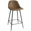 Ark 2 sgabello in similpelle marrone scuro