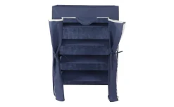 Armadio in tessuto blu con struttura in acciaio – 69x45xH180 cm