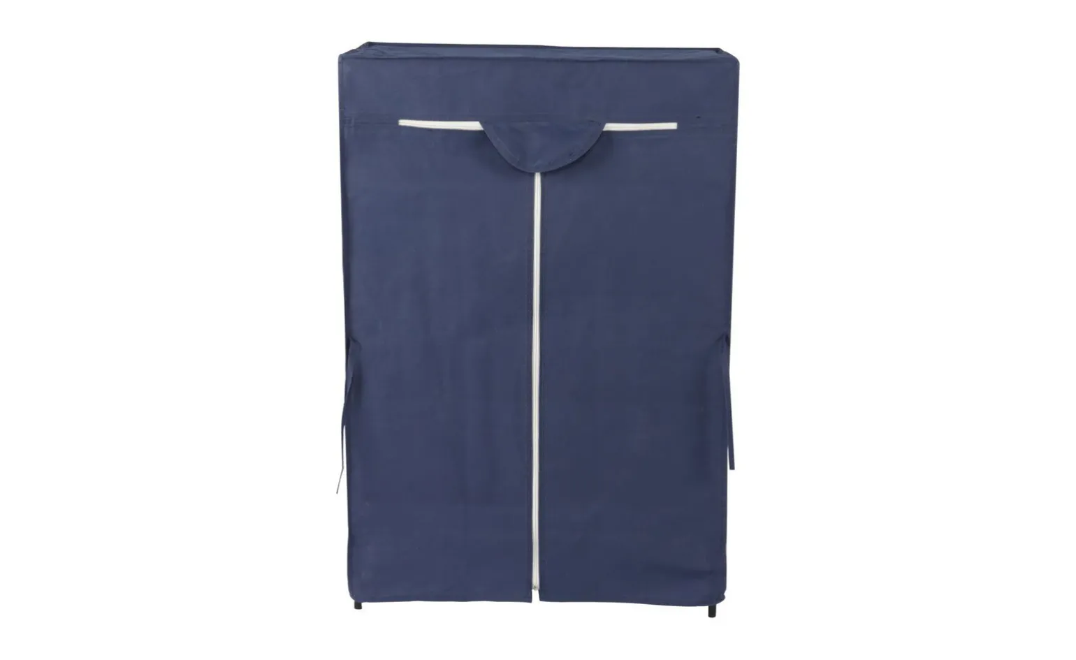 Armadio in tessuto blu con struttura in acciaio – 69x45xH180 cm