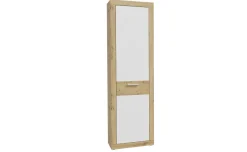 Asti armadio 1 anta, rovere artisan e bianco opaco
