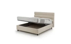 Baleari letto matrimoniale contenitore beige