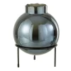 Ball vaso in metallo blu e nero