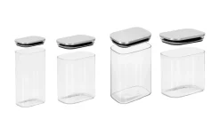 Barattolo cucina in vetro brosilicato con tappo acciaio, 1,8 L