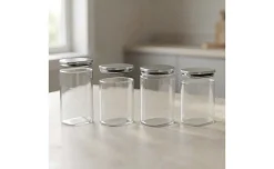 Barattolo cucina in vetro brosilicato con tappo acciaio, 1,1 L