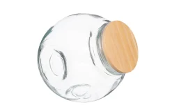 Barattolo in vetro con tappo in bamboo H17,5 cm