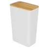 Barattolo rettangolare bianco con tappo in bamboo