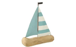 Barca a Vela Decorativa in Legno Grande