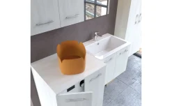 Base 2 ante sospesa con lavabo in ceramica integrato