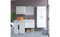 Base 2 ante sospesa con lavabo in ceramica integrato