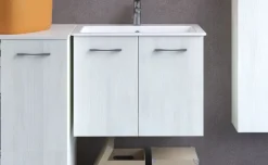 Base 2 ante sospesa con lavabo in ceramica integrato