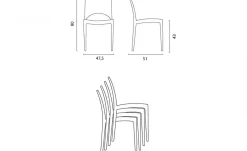 Basic sedia in polipropilene antracite