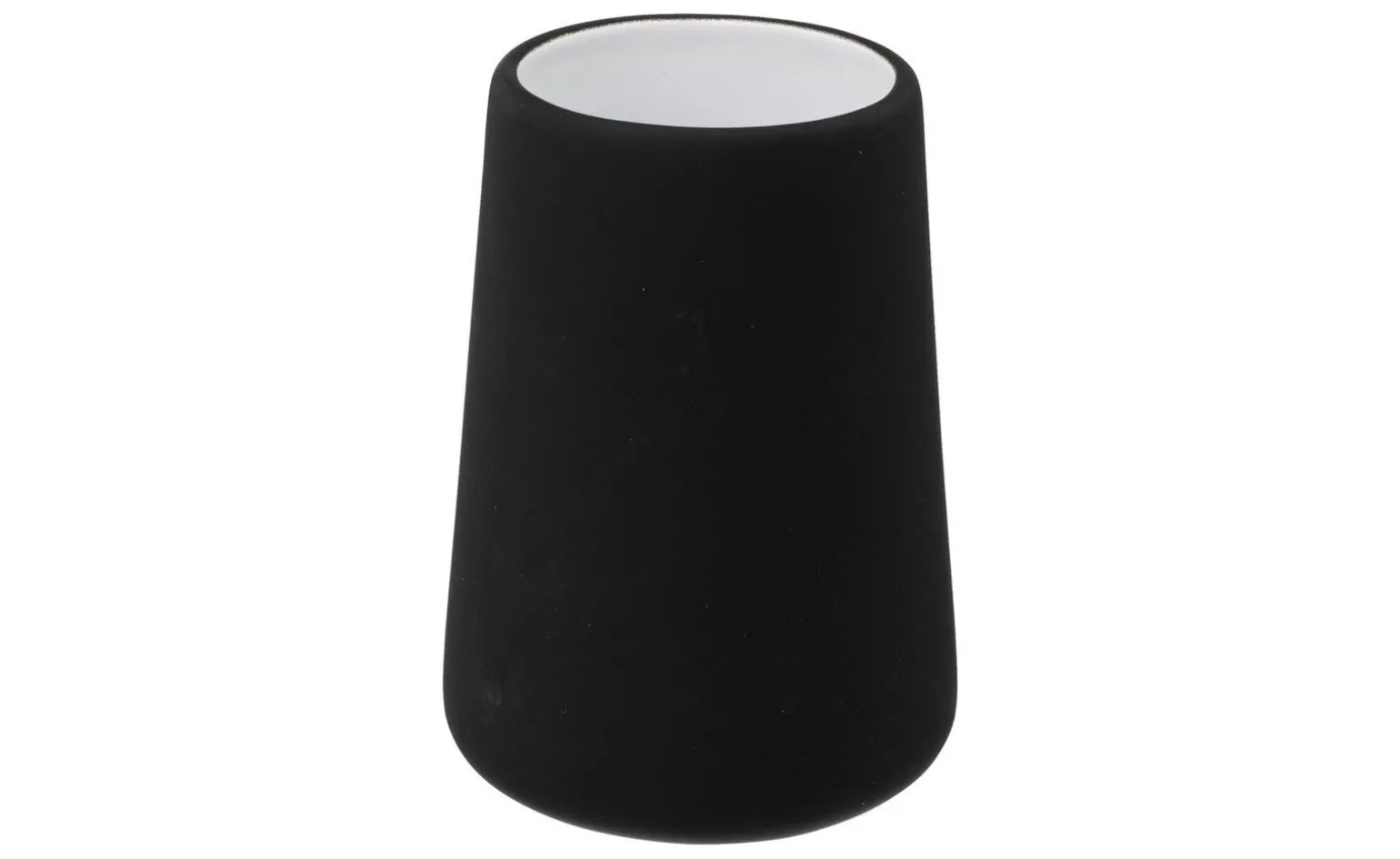Baton bicchiere bagno in ceramica nero h11,8 cm