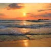 Beach Sunset quadro vetro paesaggio 139x73 cm