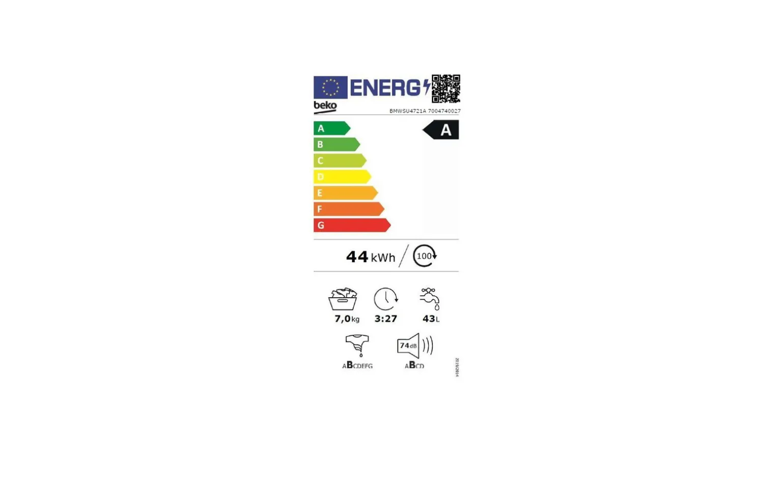 Beko Lavatrice a carica frontale snella BMWSU4721A