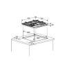 Beko Piano cottura a gas laterale HIGG641C3SX
