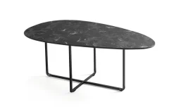 Benny tavolino nero ellittico in ceramica