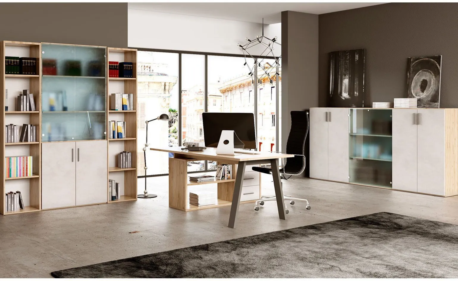 Beta libreria 3 vani h 125 cm
