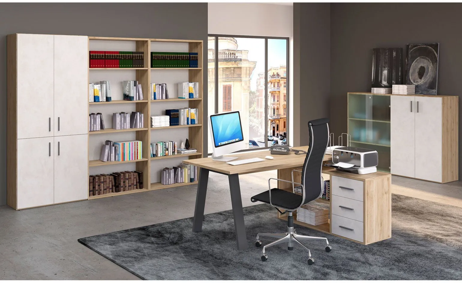 Beta libreria 3 vani h 125 cm