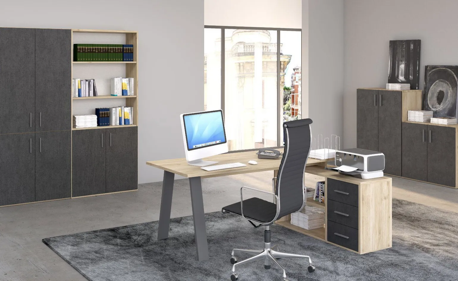 Beta libreria 4 vani h 210 / l 90 cm