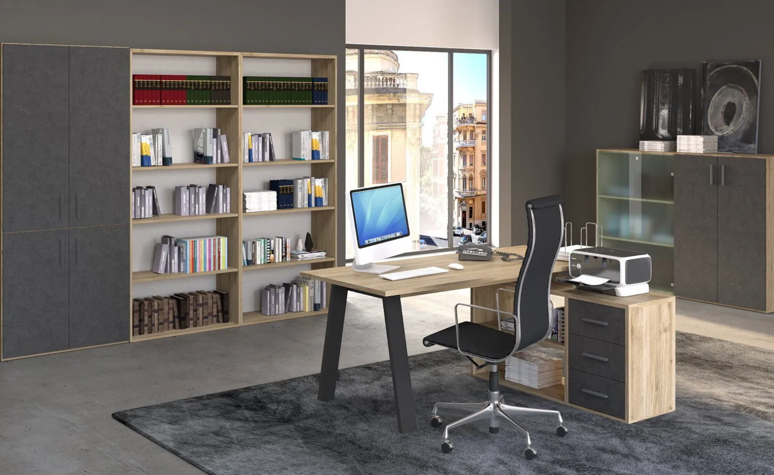 Beta libreria 4 vani h 210 / l 90 cm