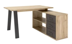 Beta scrivania angolare reversibile rovere scuro l 140 cm