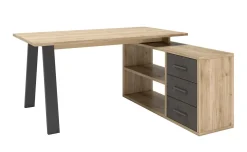 Beta scrivania angolare reversibile rovere scuro l 160 cm