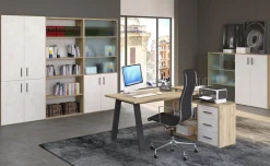 Beta scrivania angolare reversibile rovere chiaro l 160 cm