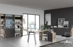 Beta5 ufficio componibile colore rovere e portland