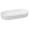 Beton piatto porta sapone in ceramica bianco