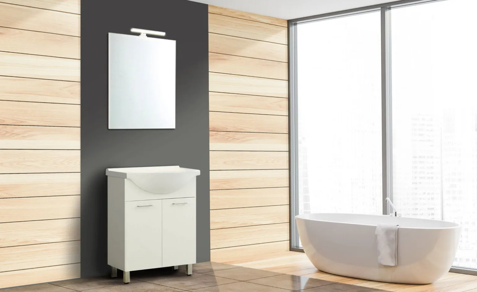 Betty mobile bagno L60 cm con specchio