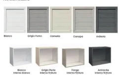 Beverly cucina 300 cm colore bianco e grigio fumo