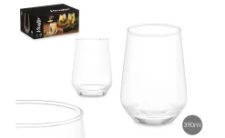 Bicchiere conico in vetro trasparente 390 ml