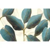 Blue flowers quadro vetro 73x139 cm
