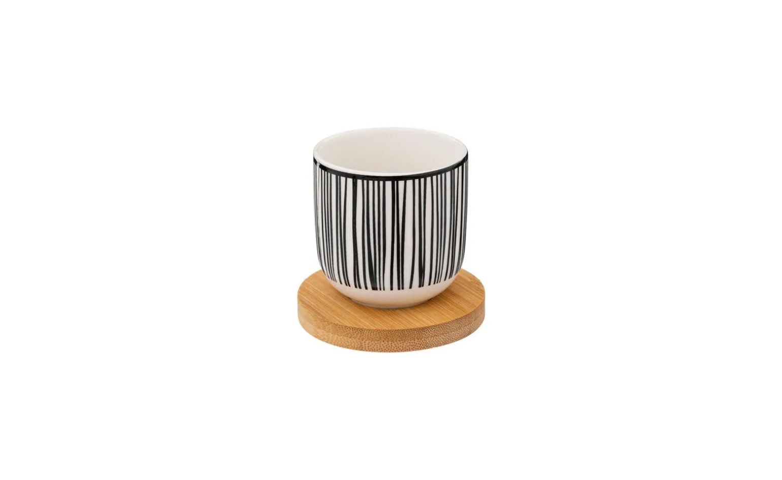 Bohemia set 4 tazzine caffè base legno 100 ml