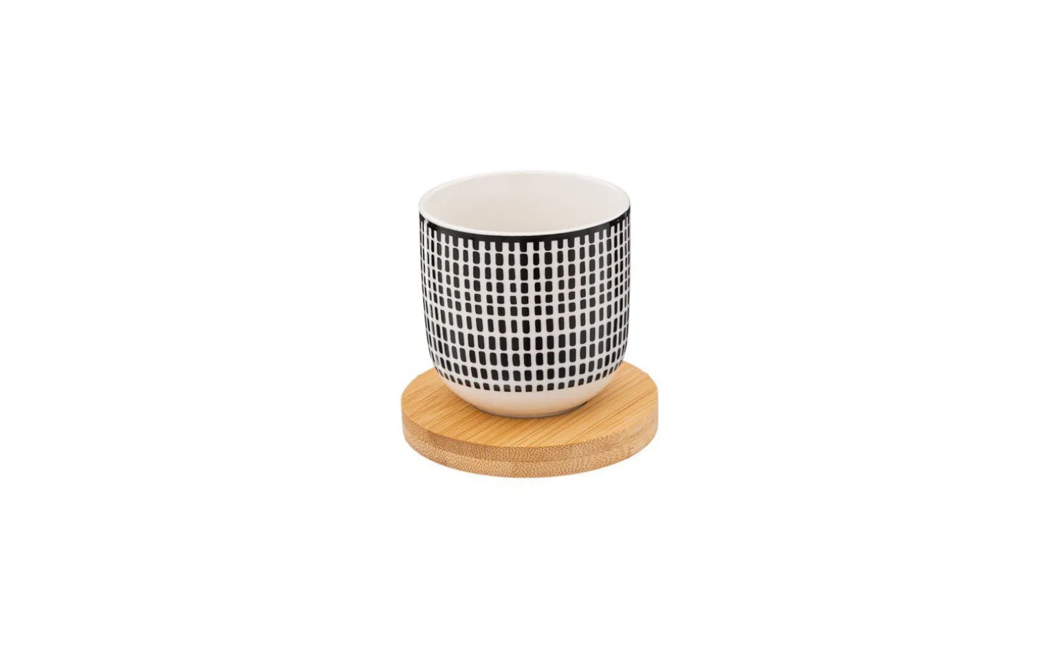 Bohemia set 4 tazzine caffè base legno 100 ml
