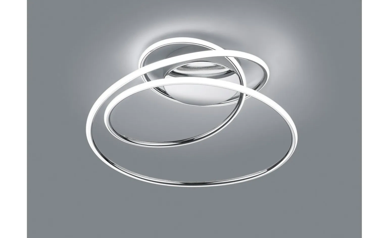 Bologna plafoniera metallo cromo LED D50x28 cm