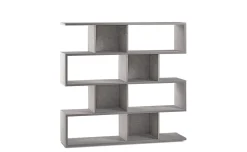 Book libreria a parete cemento h144 cm