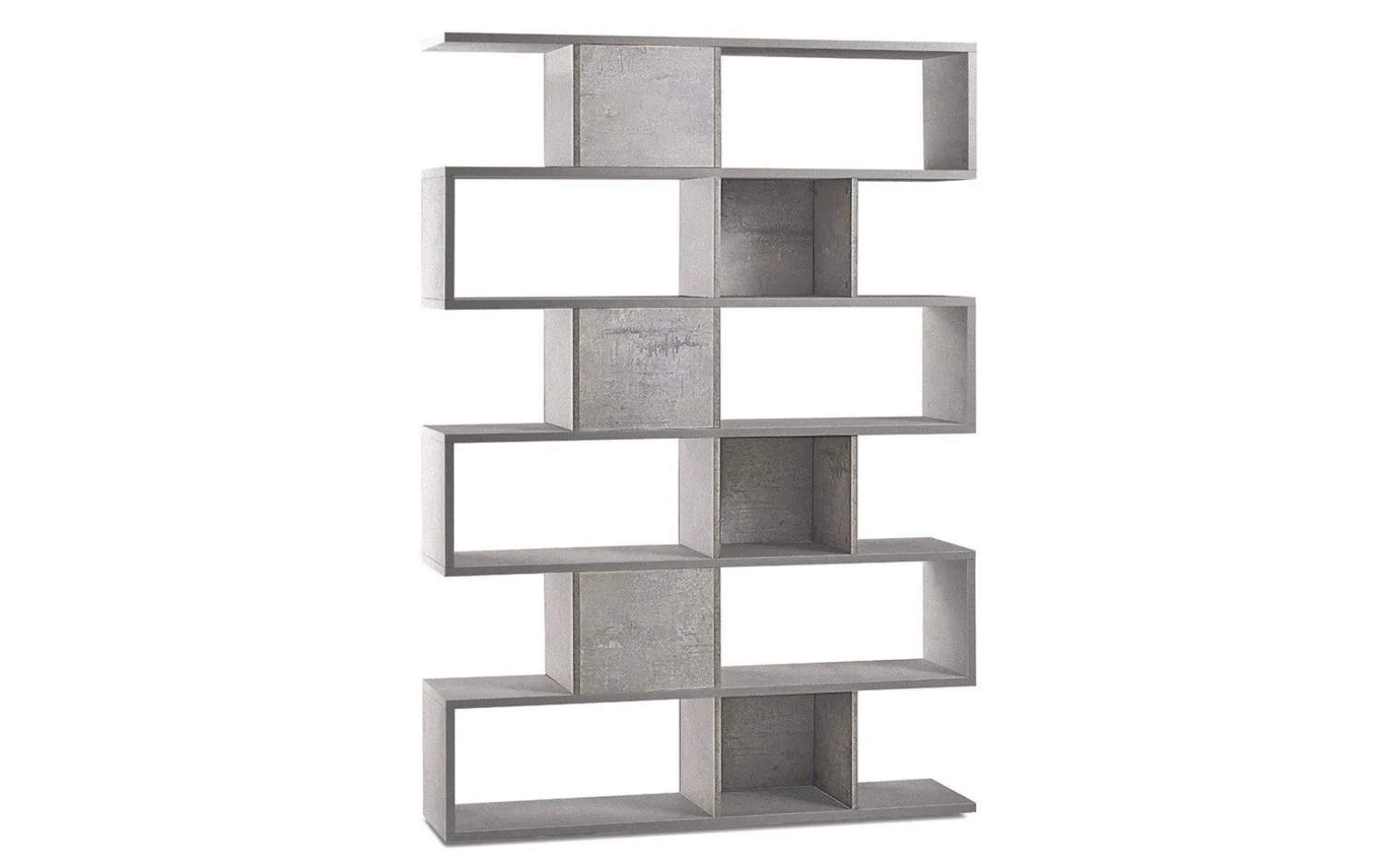 Book libreria a parete cemento h215 cm